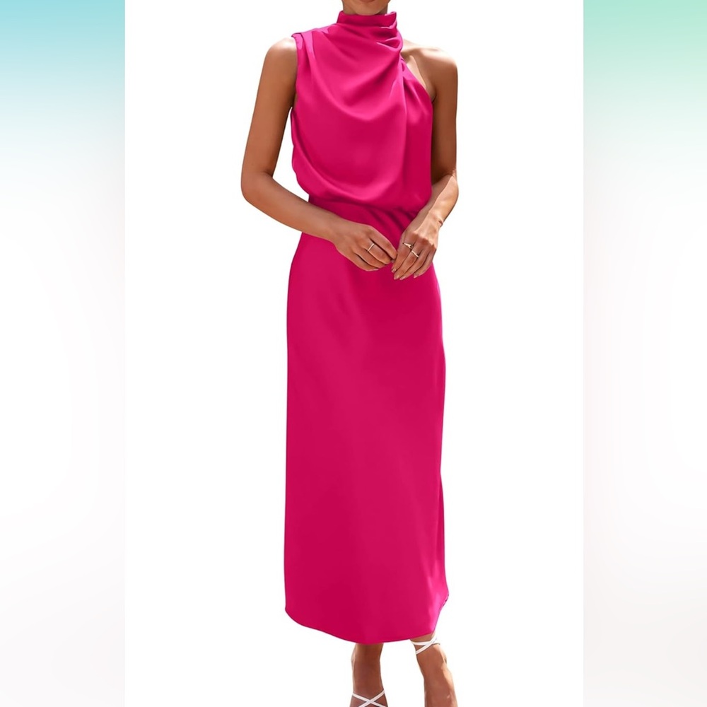 PRETTYGARDEN Womens Elegant Sleeveless Mock Neck Cocktail Party Maxi Dresses